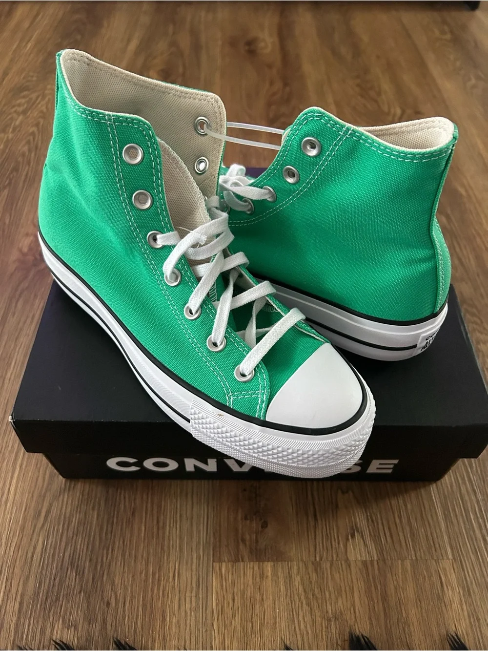 CONVERSE Chuck Taylor All Star Lift Platform High 'Apex Green' shoes sz 8 new